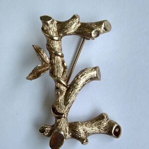 Gold Branch Brooch